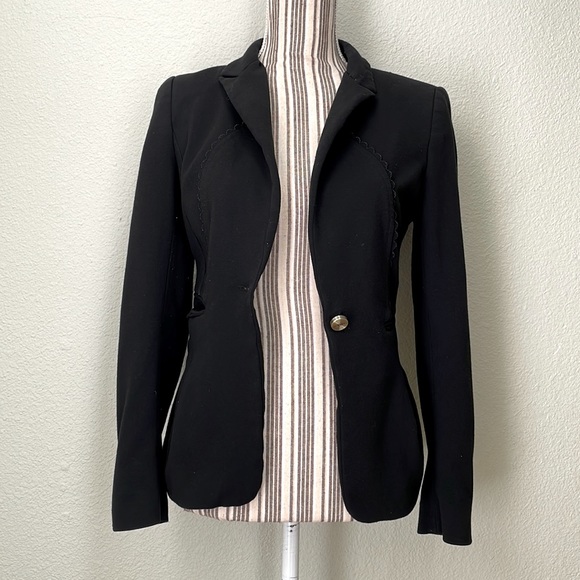 Liu Jo Sweatshirt Fabric Blazer Black S - Picture 2 of 7
